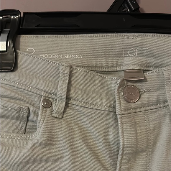 LOFT Outlet Mint Light Green Modern Skinny Stretch Jeans - 2 - Picture 2 of 5
